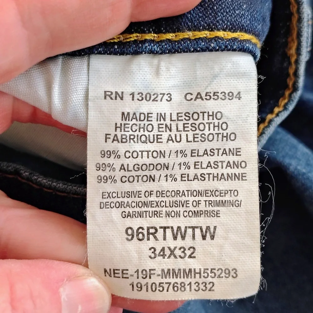 Wrangler Regular Taper Jeans Mens 34x32 Medium Wash Stretch Denim cowboy‎